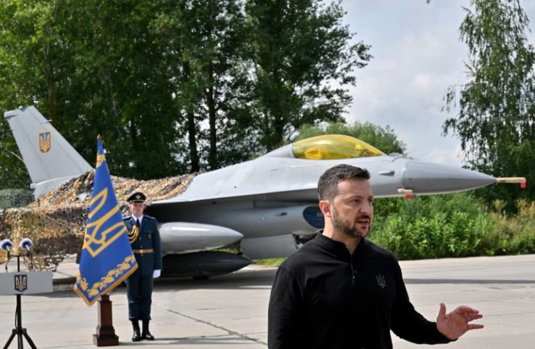 Ukraine confirms F-16s have arrived in country as Zelensky heralds ‘new chapter’ in fight against Russia